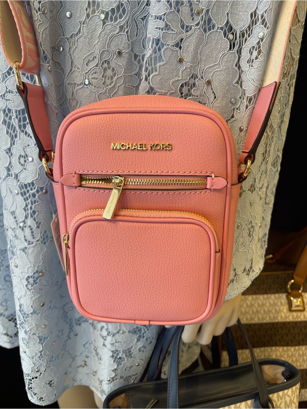 MICHAEL KORS Jet Set Medium Leather Crossbody Flight Bag
Carnation
NWT - Picture 9 of 16